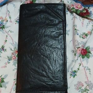 ♡Vintage Traveling Passport Wallet Black Leather♡